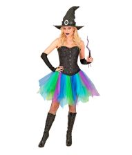 Blå, lilla og grøn tylskørt