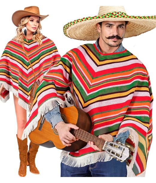 Mexicansk poncho til voksne