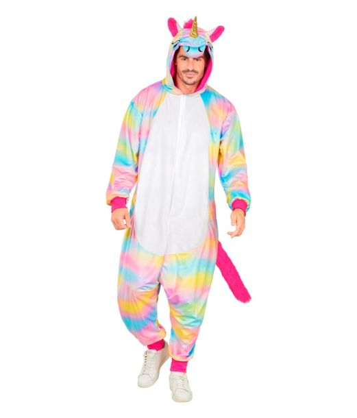 Regnbue enhjørning kostume til voksne