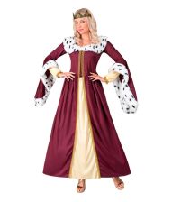 Vinrødt dronning kjole