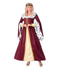 Vinrødt dronning kjole