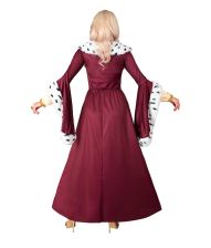 Vinrødt dronning kjole