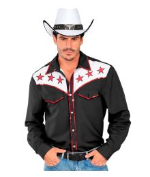 Sort rodeo cowboyskjorte