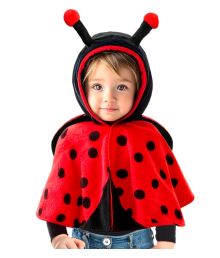 Mariehøne poncho til småbørn