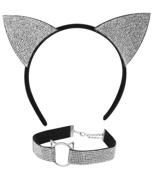 Kattesæt med rhinsten