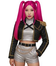 K-Pop paryk pink