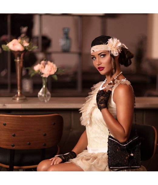 Beige Charleston kjole