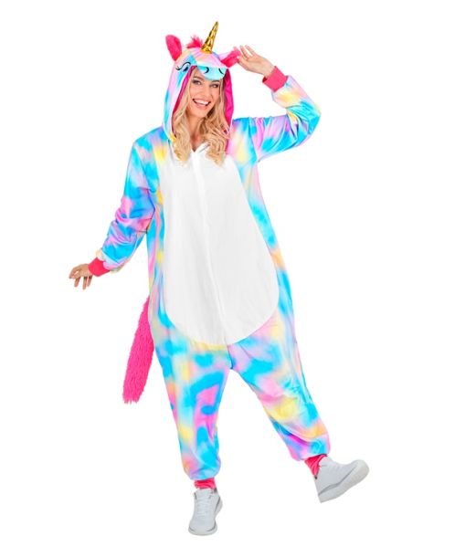 Regnbue enhjørning kostume til voksne