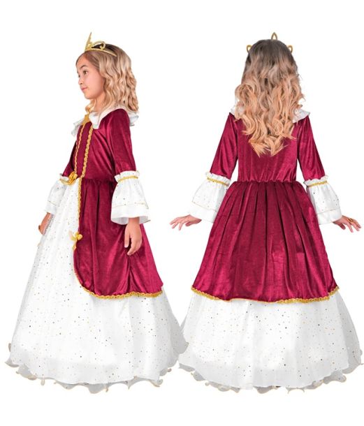 Vinrød prinsessekjole