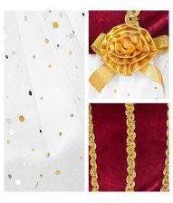 Vinrød prinsessekjole