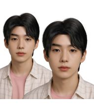 Sort K-Pop dæmon paryk