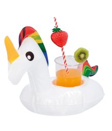 Oppustelig enhjørning kopholder