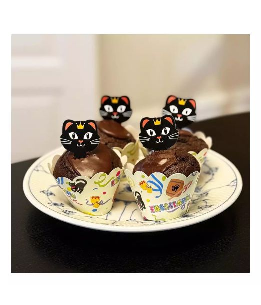 Fastelavn cupcake wrapper, 8 stk