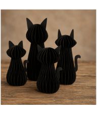 Sort papirvæv kat, 30 cm