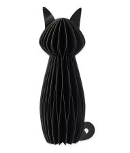 Sort papirvæv kat, 30 cm