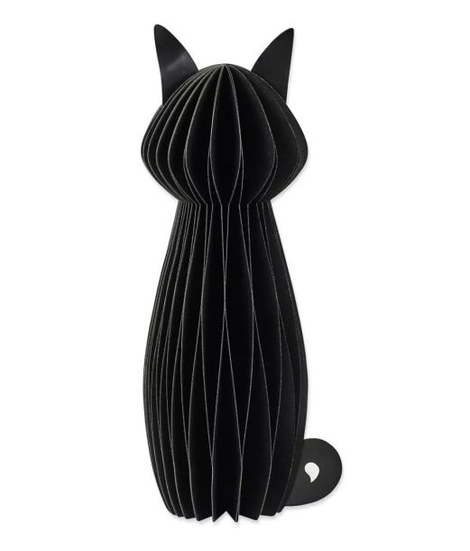 Sort papirvæv kat, 30 cm