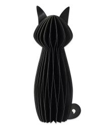 Sort papirvæv kat, 30 cm