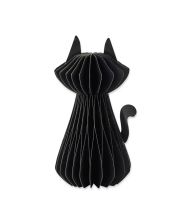 Sort papirvæv kat, 20 cm