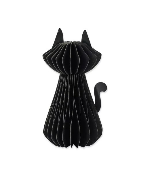 Sort papirvæv kat, 20 cm