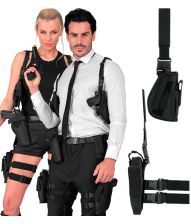 Sort pistol benhylster