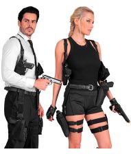 Sort pistol benhylster