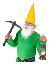 Gul nissehue med skæg og ører