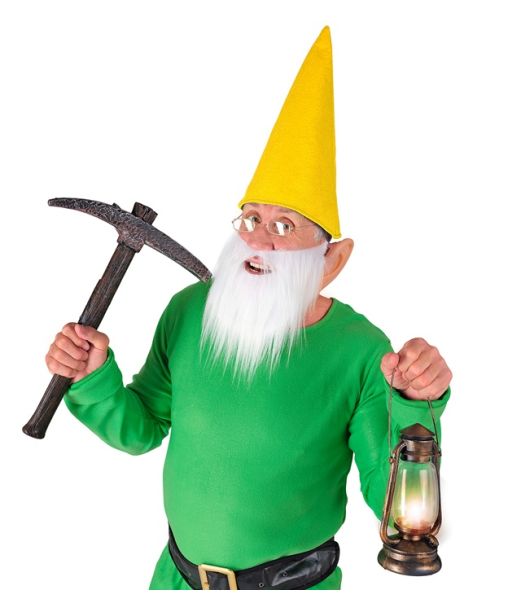 Gul nissehue med skæg og ører