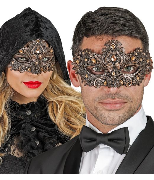 Kobber øjenmaske med sten