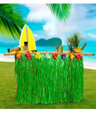 Grøn tropisk bordskørt til hawaii fest