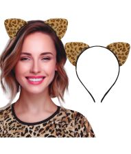 Leopardører på hårbøjle