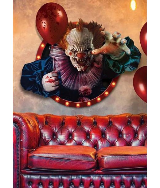 Uhyggelig klovn vægdekoration