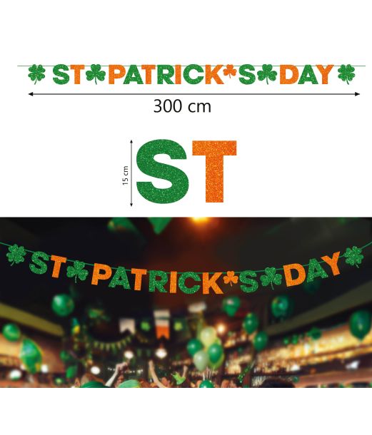 Skt. Patrick banner, 300 cm