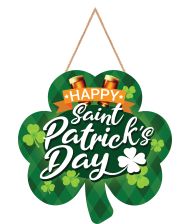 Skt. Patrick kløverskilt i træ
