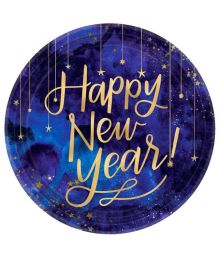 Happy New Year tallerkner, lilla 27 cm