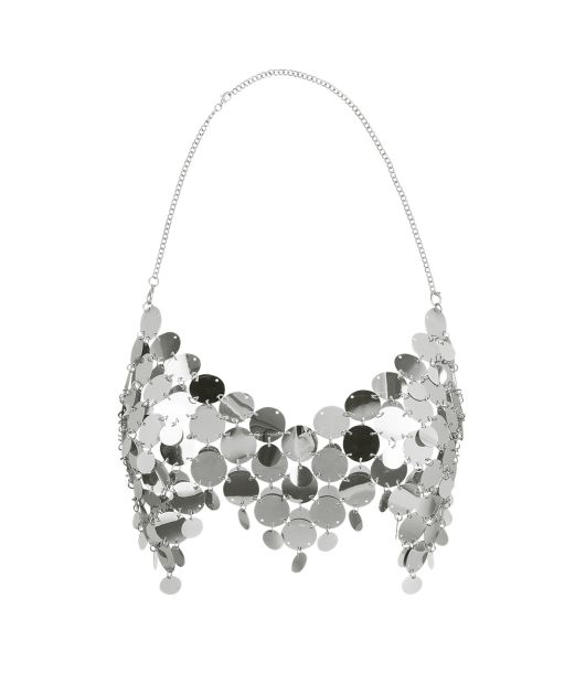 Sølv paillet top, one size