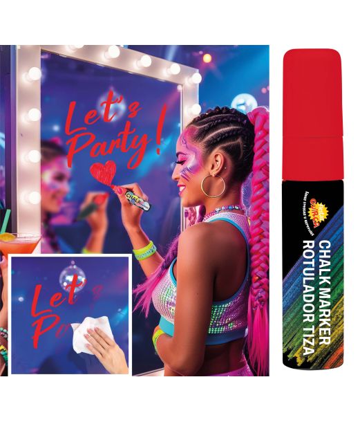 Rød flydende kridt pen