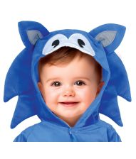 Blåt pindsvin kostume 18-24 md