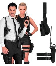 Sort pistol benhylster, venstre ben