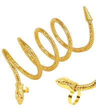 Slange armbånd med ring 