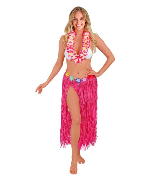 Pink bastskørt, 80 cm 