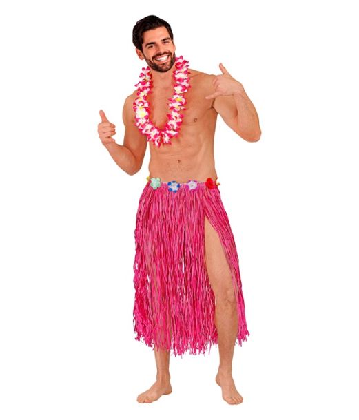 Pink bastskørt, 80 cm 