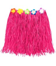 Pink bastskørt, 40 cm