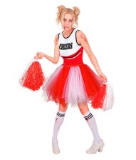 Rød og hvid tylskørt til voksne