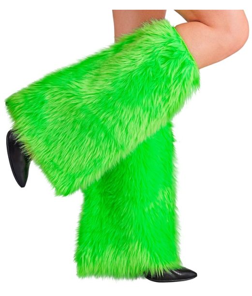 Neongrønne pels benvarmere