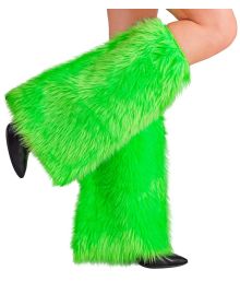 Neongrønne pels benvarmere