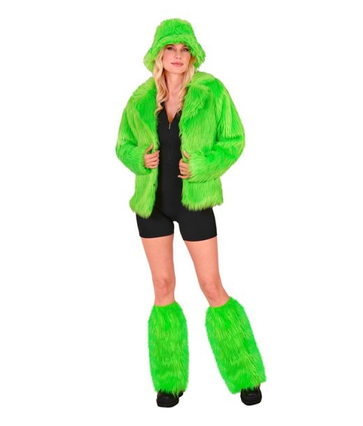 Neongrønne pels benvarmere