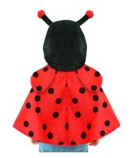 Mariehøne poncho til småbørn