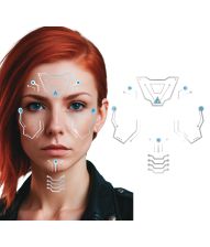 Futuristisk ansigt tatoveringer 