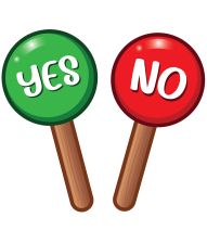 Yes og No skilte, 2 stk