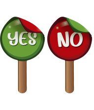 Yes og No skilte, 2 stk